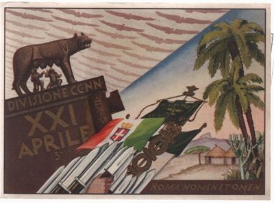 Cartolina Originale Divisione CC.nn. XXI Aprile