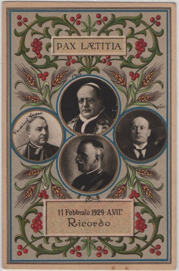 Original postcard Pax et Laetizia - Commemorative
