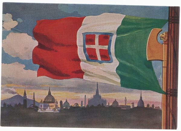 Original postcard Il Patrio Vessillo