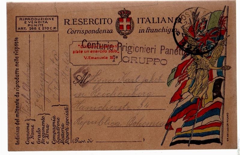 Cartolina Originale in Franchigia Regio Esercito Italiano