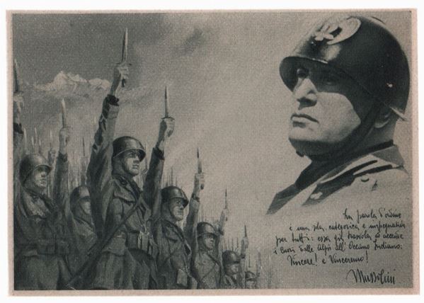 Original postcard Propaganda Befana Facista year XIX