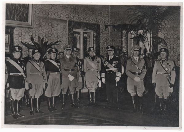 Original photographic postcard State visit of the Fuhrer in Rome