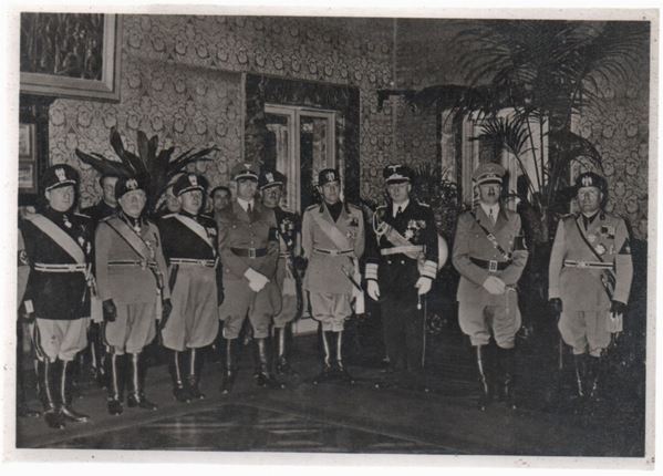Cartolina fotografica originale Visita di stato del Fuhrer a Roma