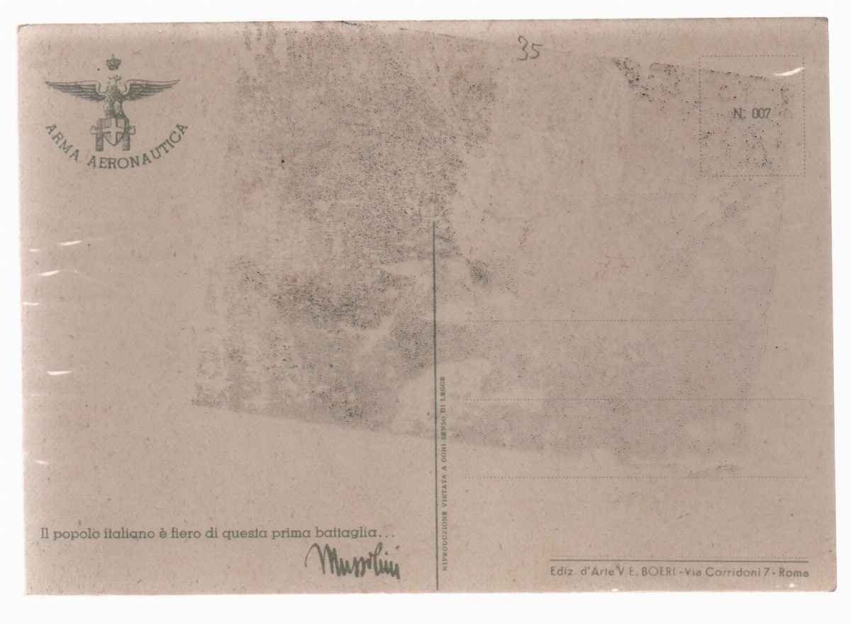Rara Cartolina Originale Arma Aeronautica