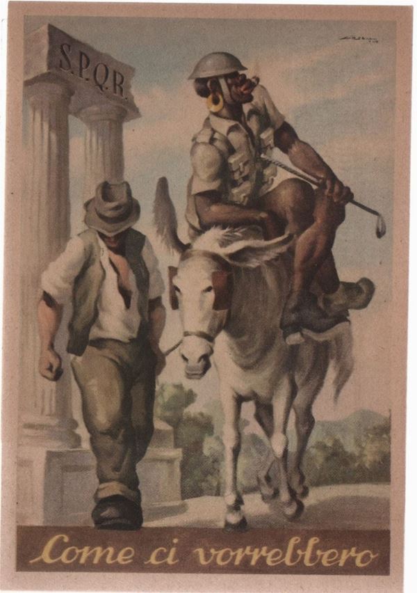 Original postcard free for the RSI armed forces "as they would like"