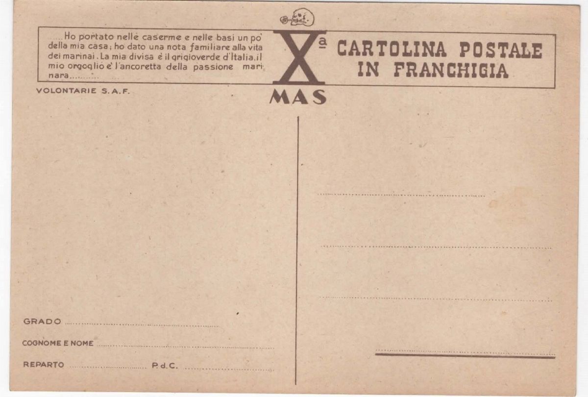 Cartolina originale ufficio stampa e propaganda