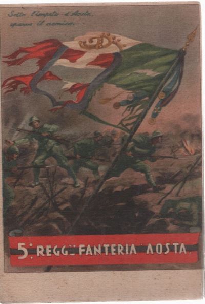 Cartolina Originale 5° Reggimento Fanteria "aosta"