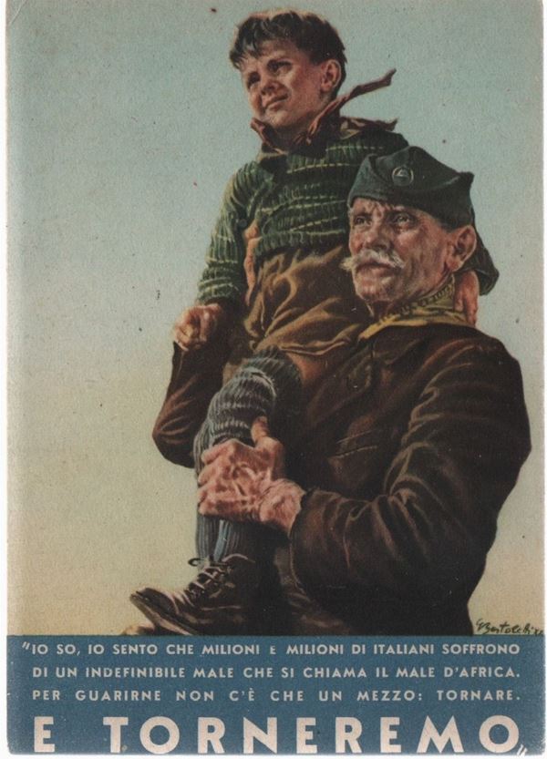 Cartolina originale "E torneremo"
