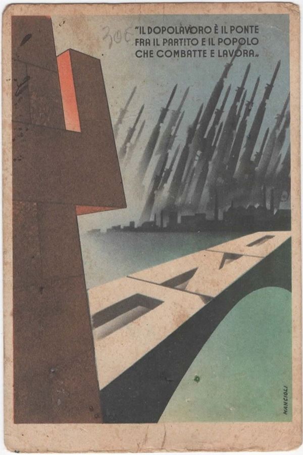 Cartolina originale PNF dopolavoro forze armate O.N.D.