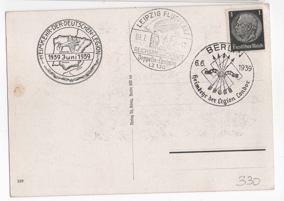 Cartolina Originale Propaganda Terzo Reich Wehrmacht - Legion Condor