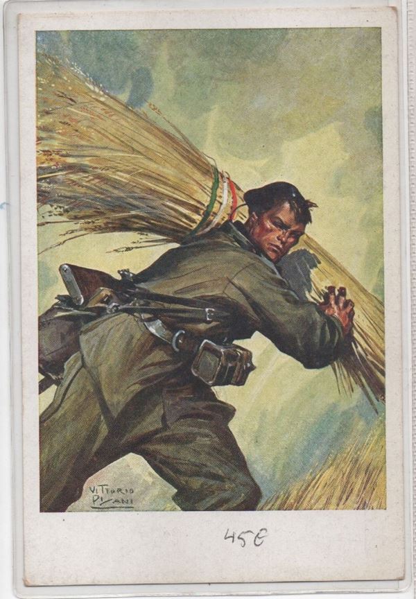 Cartolina originale propaganda a cura uffici storico della milizia M.V.S.N.