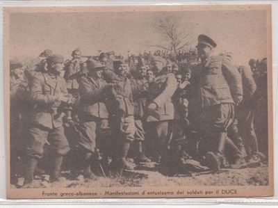 Cartolina Originale Propaganda del P.n.f. Fronte Greco Albanese 1940