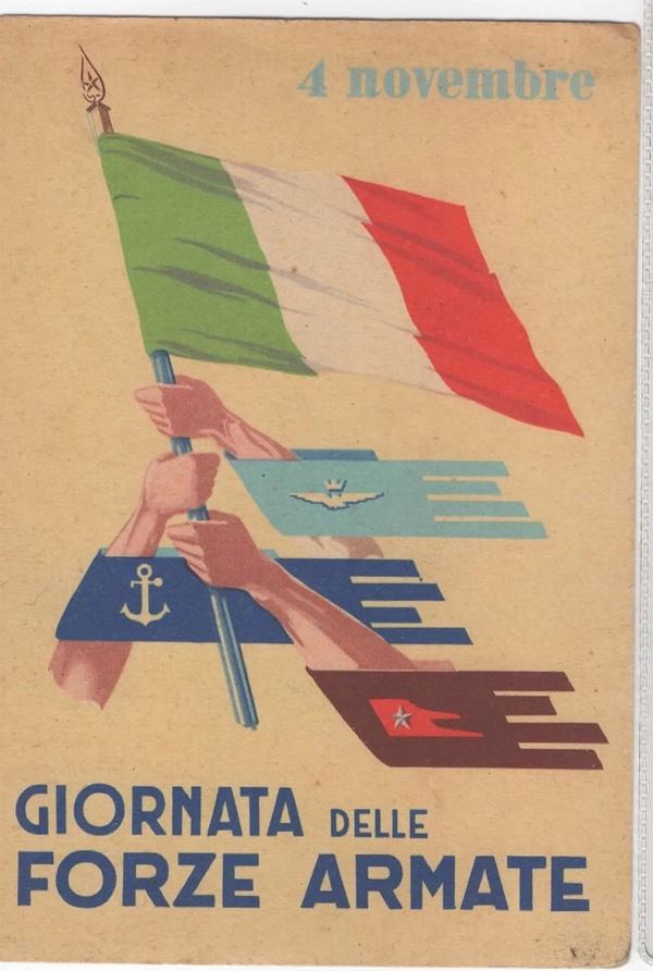 Cartolina originale giornata delle forze armate 4 novembre 1953