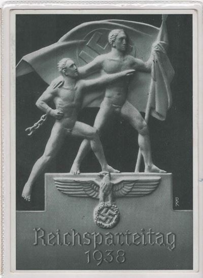 Cartolina Originale Propaganda Tedesca Reichsparteitag 1938- Giornata di Festa