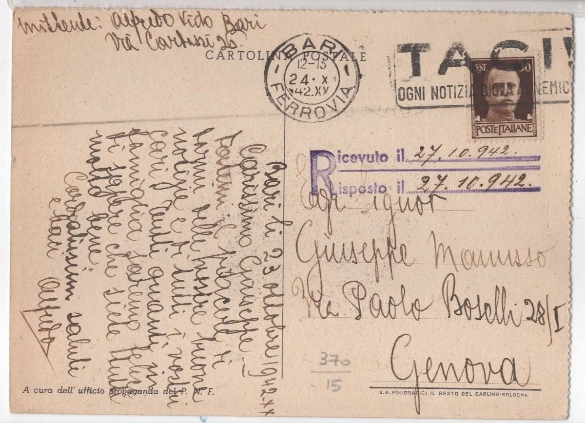 Cartolina Originale Propaganda "il Duce al Quartier Generale del Fuhrer"