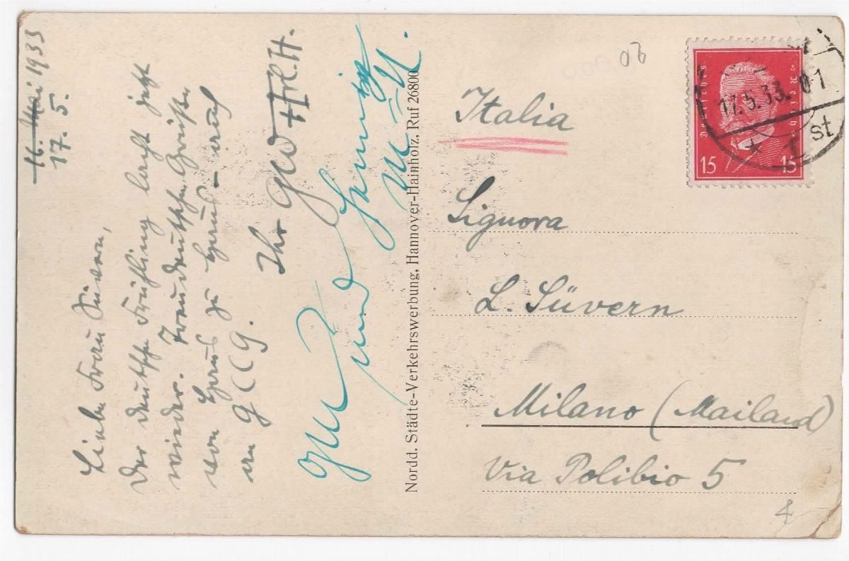 Cartolina Originale Rara "hitler con il Più Giovane S a Mlaun"