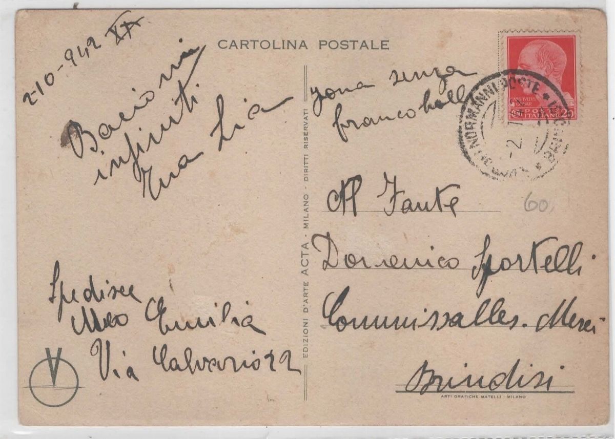 Cartolina Originale Mussolini- "vincere" a Colori