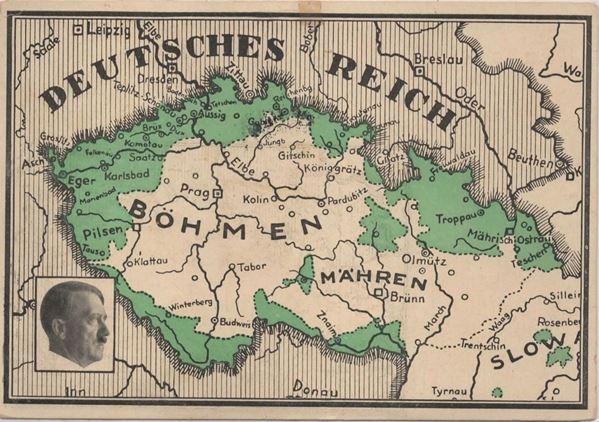 Original postcard "One people - one empire - one leader"