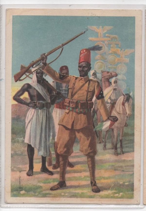 Original German propaganda postcard of the general government