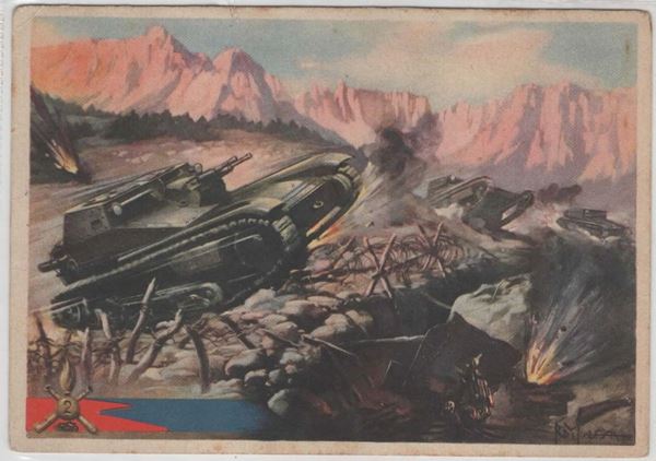 Original postcard 2nd tanker regiment