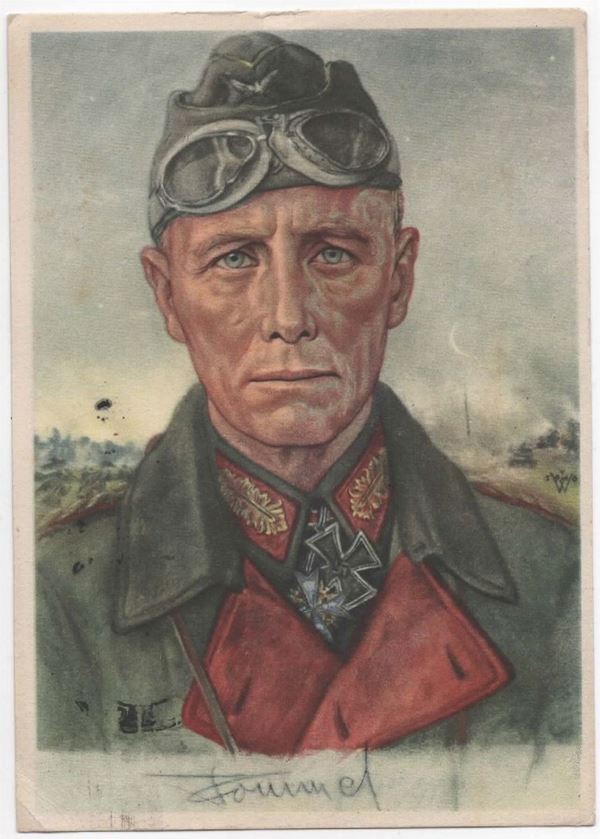 Cartolina originale Wolfgang Willrich - Feld Maresciallo Erwin Rommel-