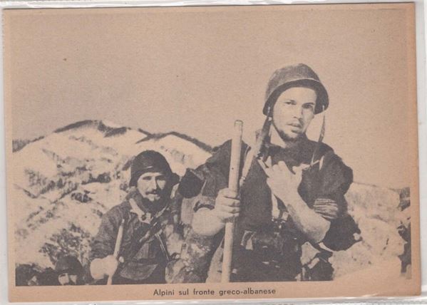 Original postcard "Alpini on the Greek-Albanian front"