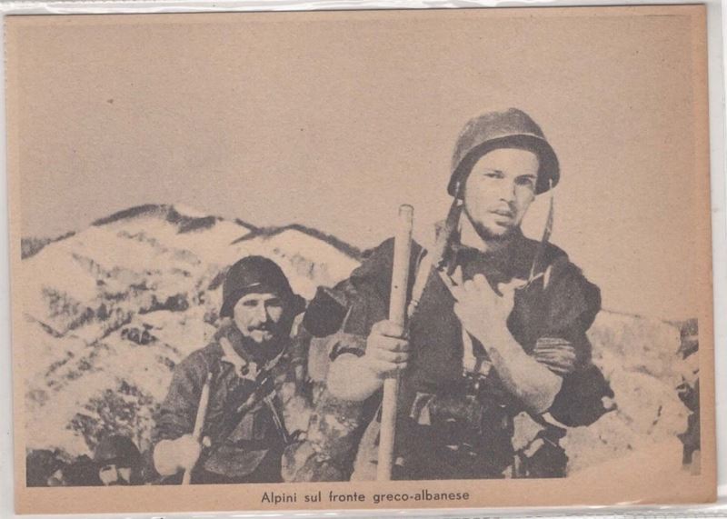 Cartolina Originale "alpini sul Fronte Greco- Albanese"