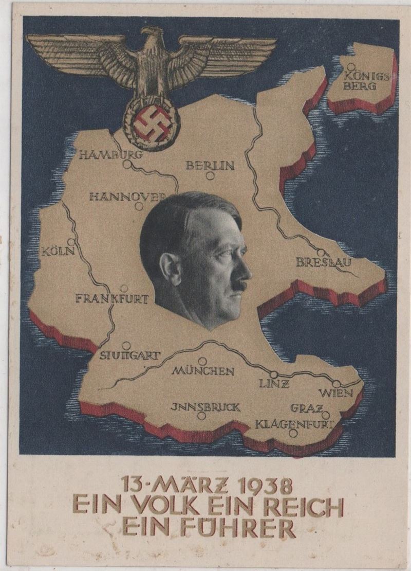 Cartolina Originale 13 Marzo 1938- un Popolo ,un Impero, un Fuhrer