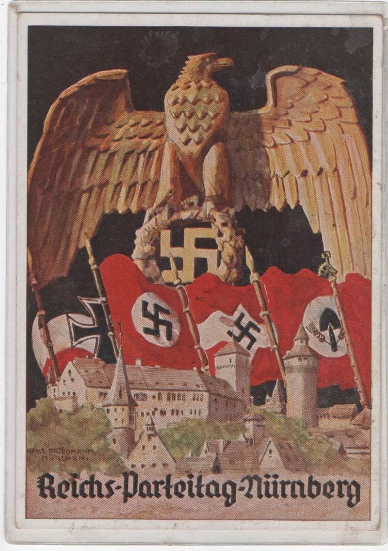 Cartolina Originale Vi Congresso del Partito del Reich a Norimberga 1936