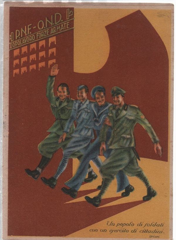 Cartolina originale dopolavoro forze armate - Ponte caffaro- Offensiva di primavera 1941