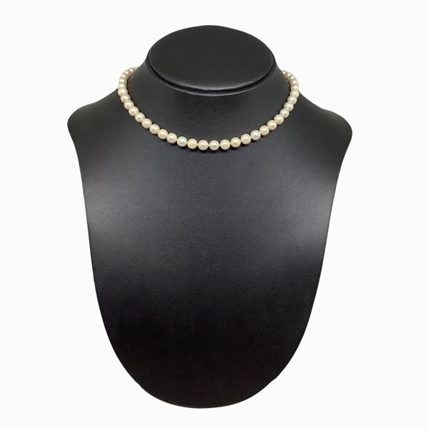 Pearl and gold necklace