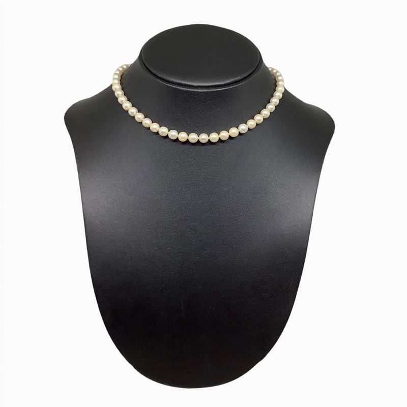 Collana in perle e susta oro