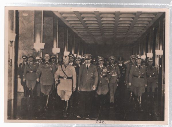 Cartolina originale "Lo storico incontro del 18.06.1940 a Monaco di Baviera del Fuhrer - Bau