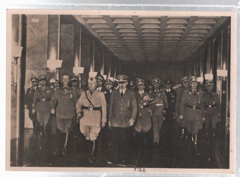 Cartolina Originale "lo Storico Incontro del 18.06.1940 a Monaco di Baviera del Fuhrer - Bau