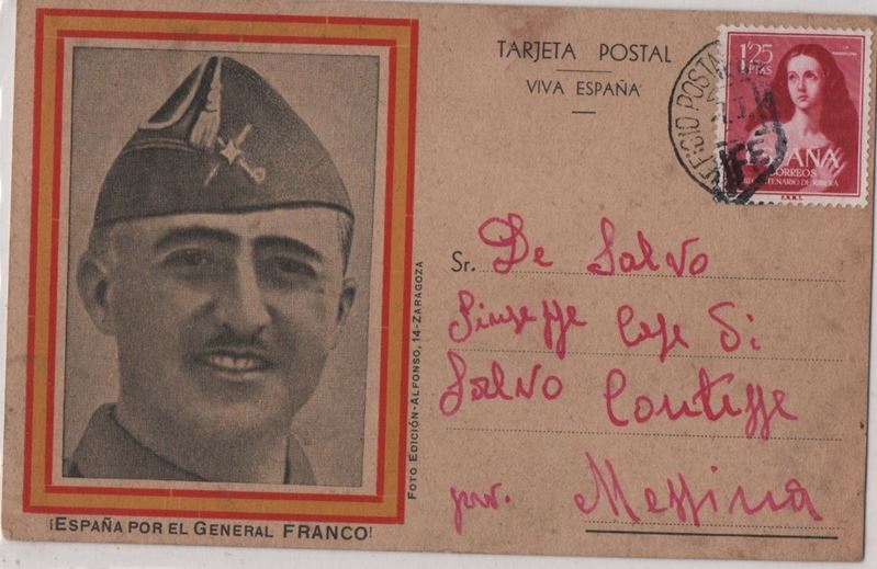 Cartolina Originale con Foto di Francisco Franco