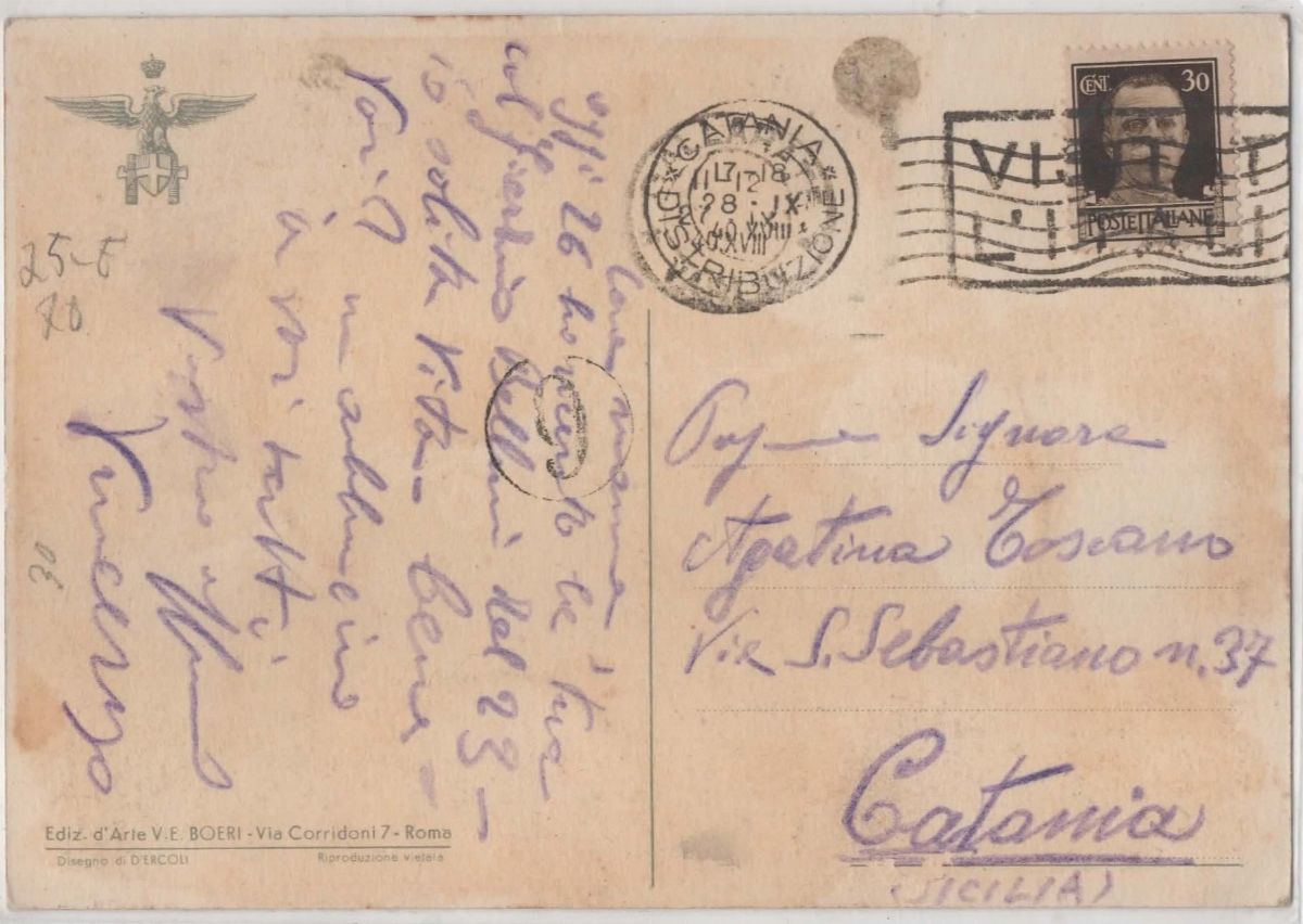 Cartolina originale aerei italiani