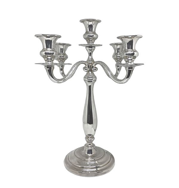 CANDELIERE IN ARGENTO 925 A 5 FIAMME