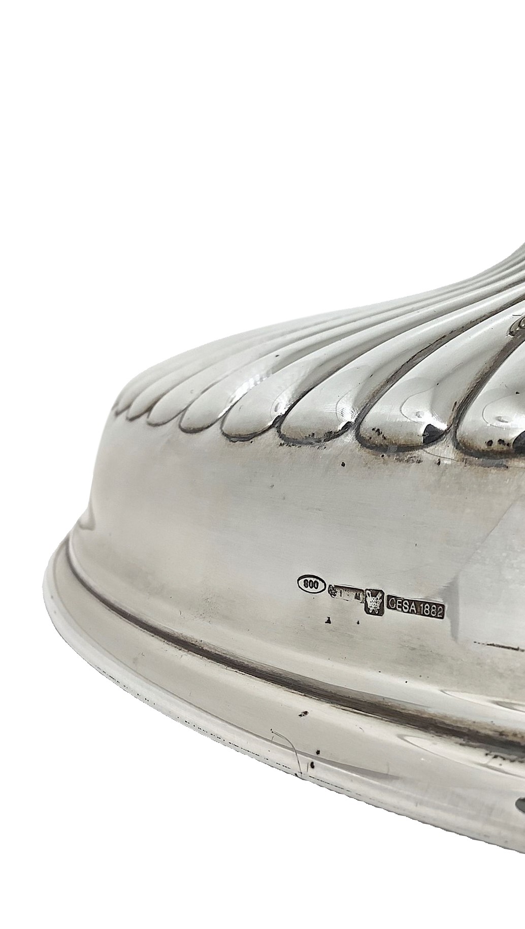 Cesa - Pirofila Risottiera in Argento 800 e Manici Avorio Collezione Grodon