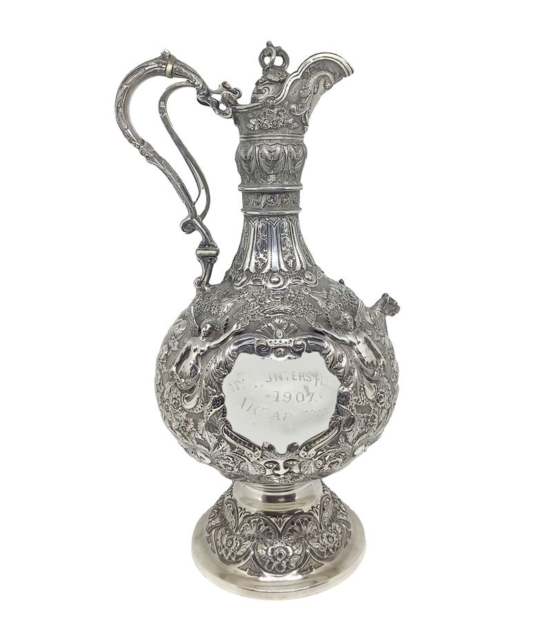 Elegante ed Importante Caraffa di Vino in Argento 925 Collezione "armada" Londra
