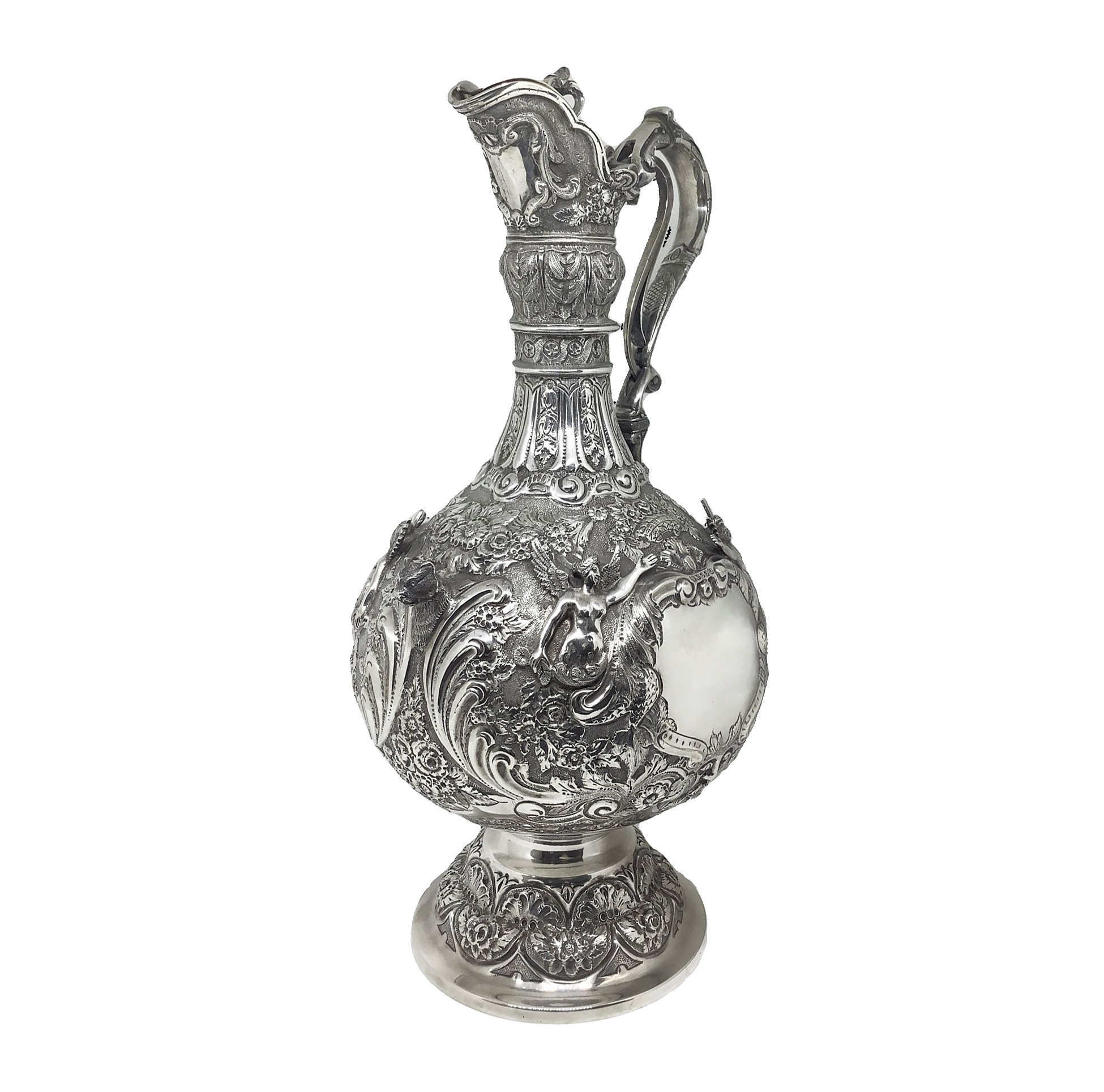 Elegante ed Importante Caraffa di Vino in Argento 925 Collezione "armada" Londra