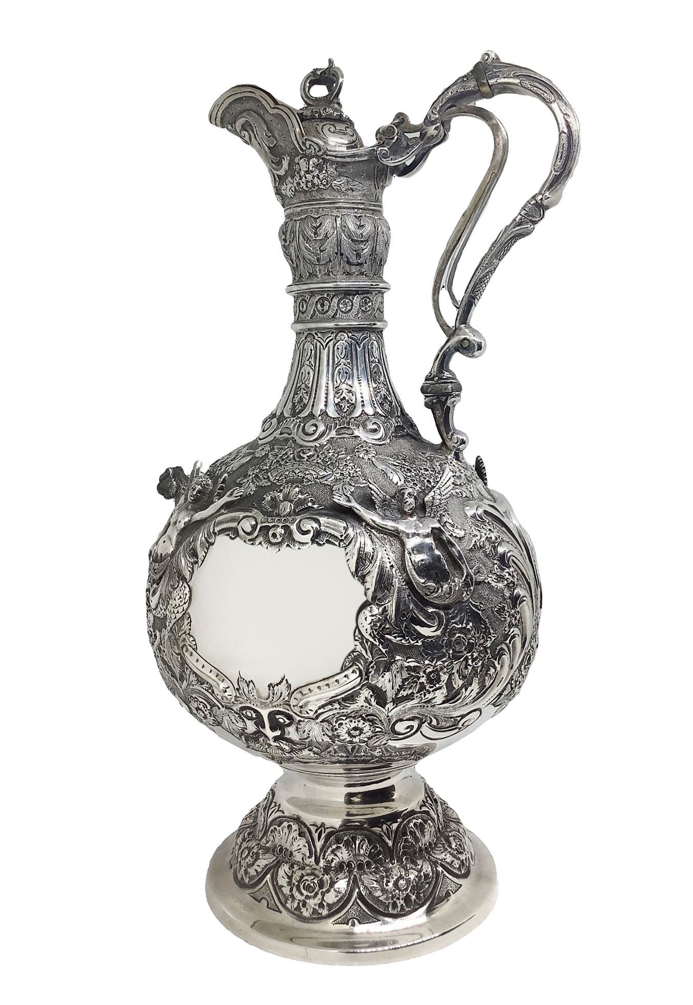 Elegante ed Importante Caraffa di Vino in Argento 925 Collezione "armada" Londra