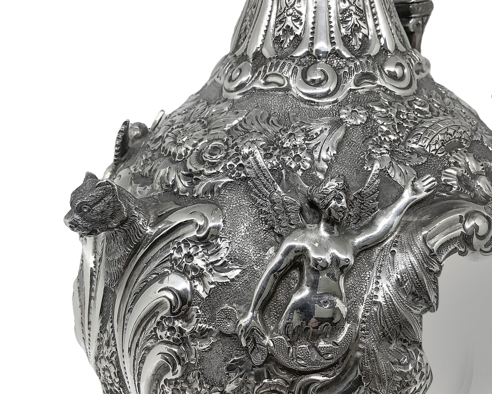 Elegante ed Importante Caraffa di Vino in Argento 925 Collezione "armada" Londra