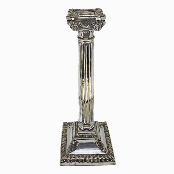 DALIANA - Elegant empire style sheffield candlestick with one flame