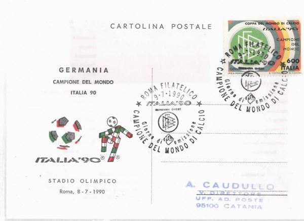 Original postcard Germany world champion - Italy '90