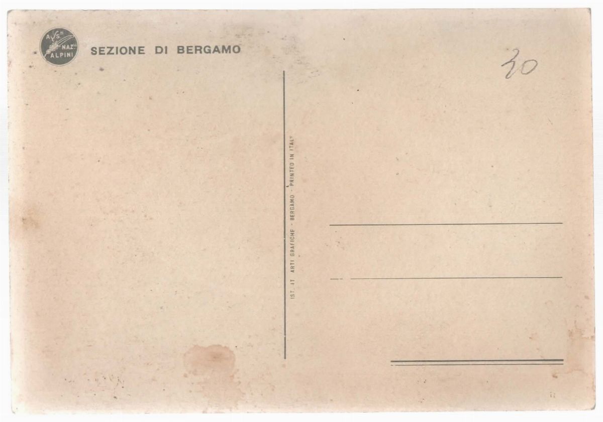 Cartolina Originale Brigata Alpina Orobica Sede a Merano