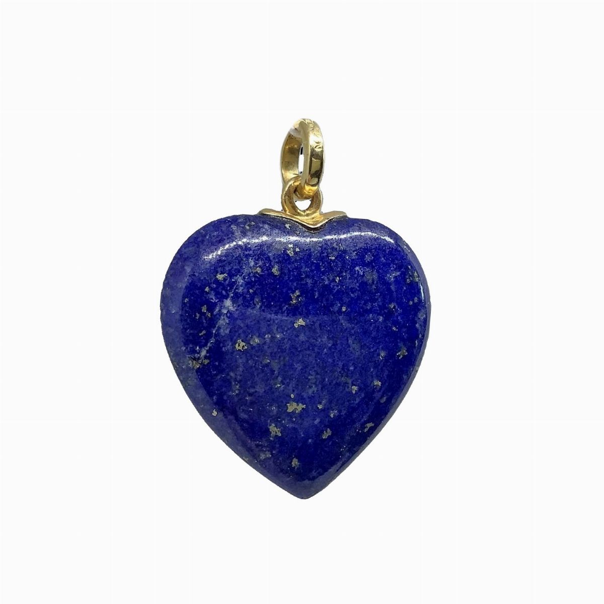 Cuore in Lapis con Gancio in Oro