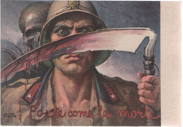 Original postcard colonial 60th "Calabria" regiment