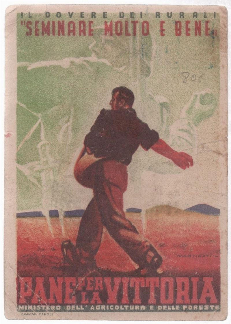 Cartolina Orginale II Guerra Mondiale "pane per la Vittoria"