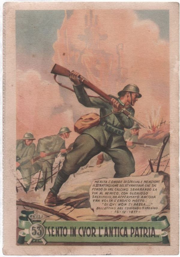 Cartolina originale 236° reggimento fanteria "Umbria" brigata Piceno