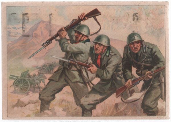Cartolina originale dvisione "cacciatori delle Alpi"